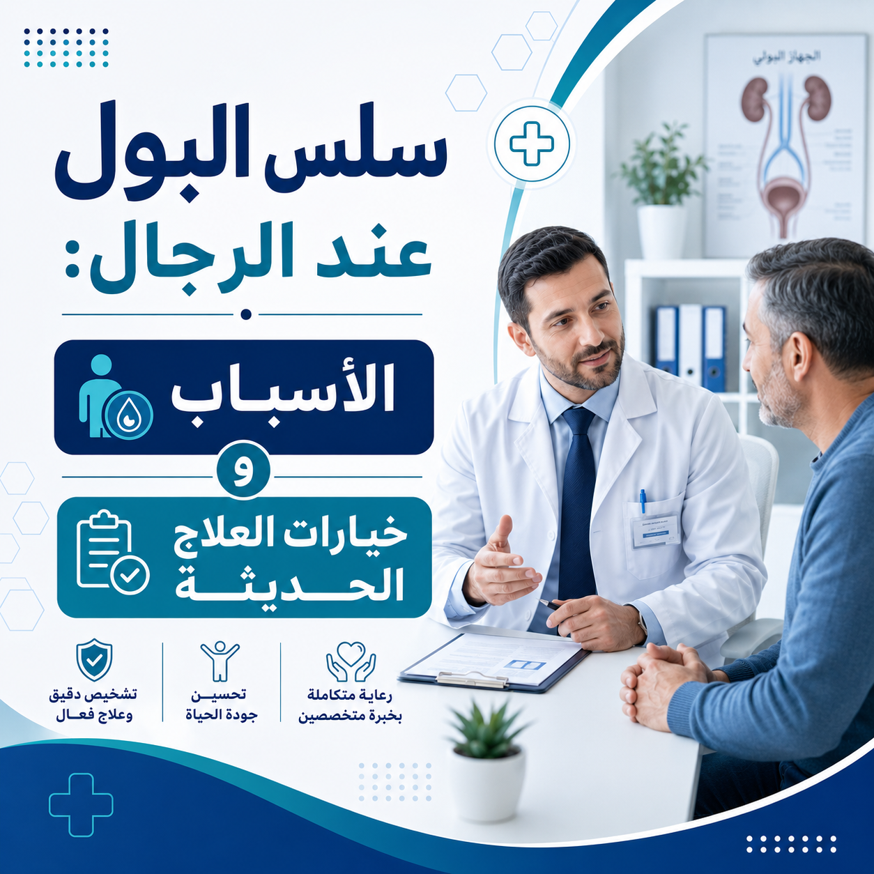 سلس البول عند الرجال: الأسباب وخيارات العلاج الحديثة