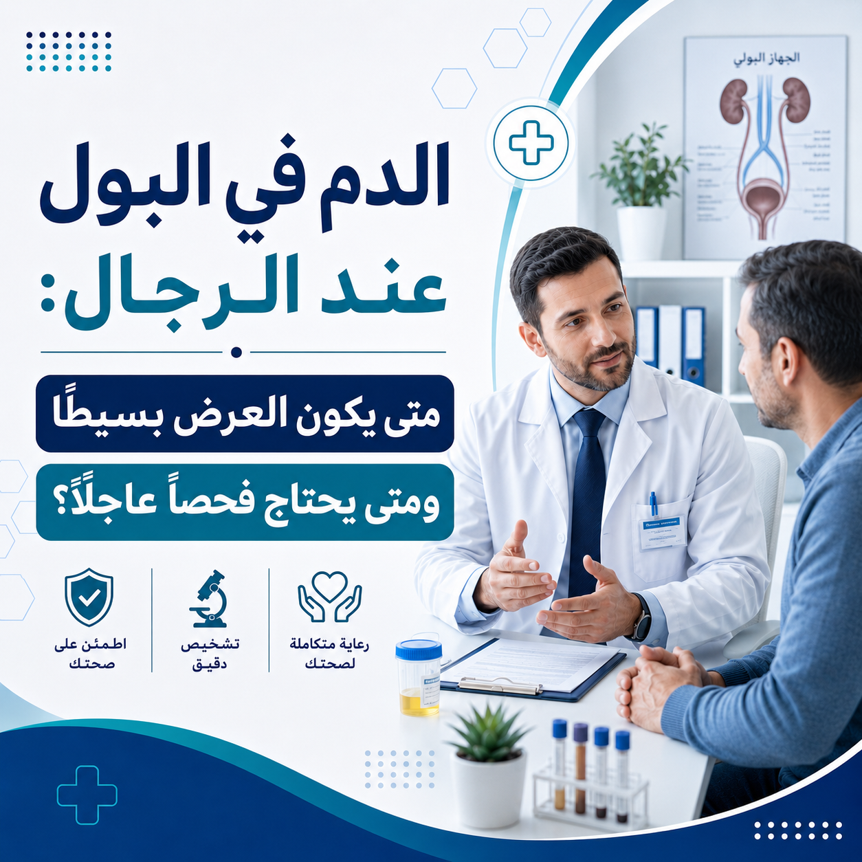الدم في البول عند الرجال: متى يكون العرض بسيطًا ومتى يحتاج فحصًا عاجلًا؟