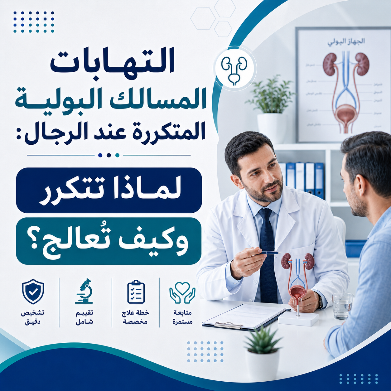 التهابات المسالك البولية المتكررة عند الرجال: لماذا تتكرر وكيف تُعالج؟
